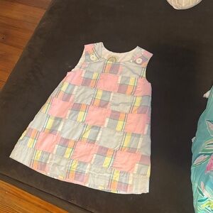 The Beaufort Bonnet Company Pink and Blue Kids Casual Dress